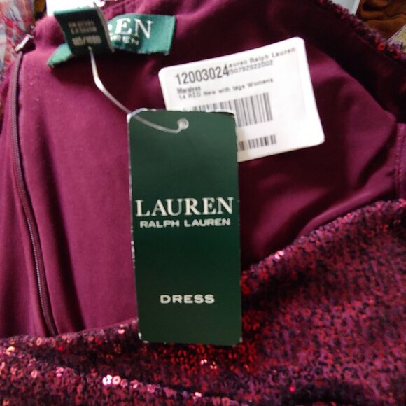 Lauren Ralph Lauren Maralyse All Over Sequin Off Shoulder Feminine Elegant 14 - Picture 12 of 16